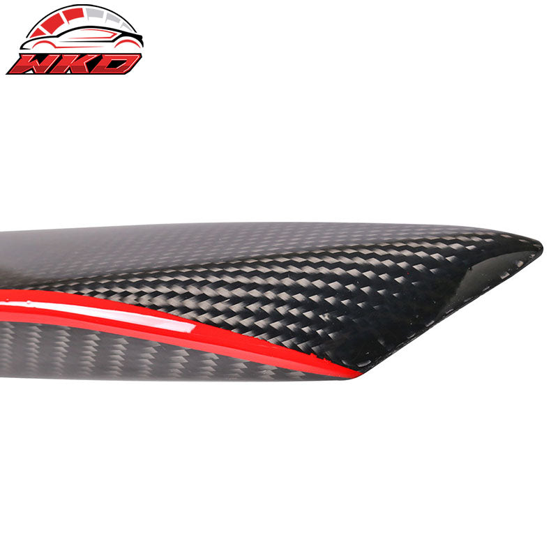 Fits 13-18 Benz C117 P Style Trunk Spoiler Carbon Fiber Red Line