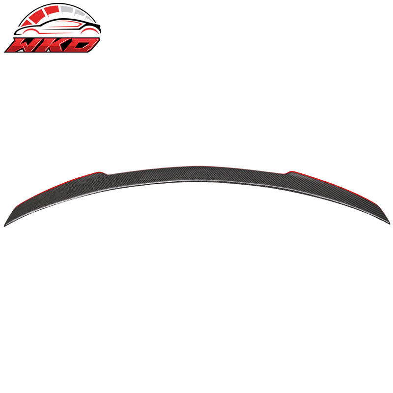 For 15-21 Benz W205 C Class V Carbon Fiber Red Line Trunk Spoiler