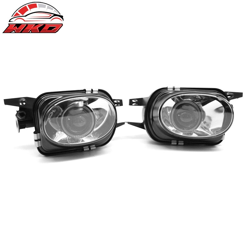 Fits 01-07 Benz W203 C-Class Sedan Front Fog Lights Black Housing Clear Lens 2PC