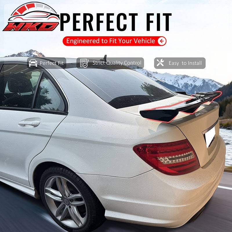 Wholesale 08-14 Benz W204 C-Class 54" PRO Style Rear Trunk Spoiler Matte Black ABS - Wikond Auto