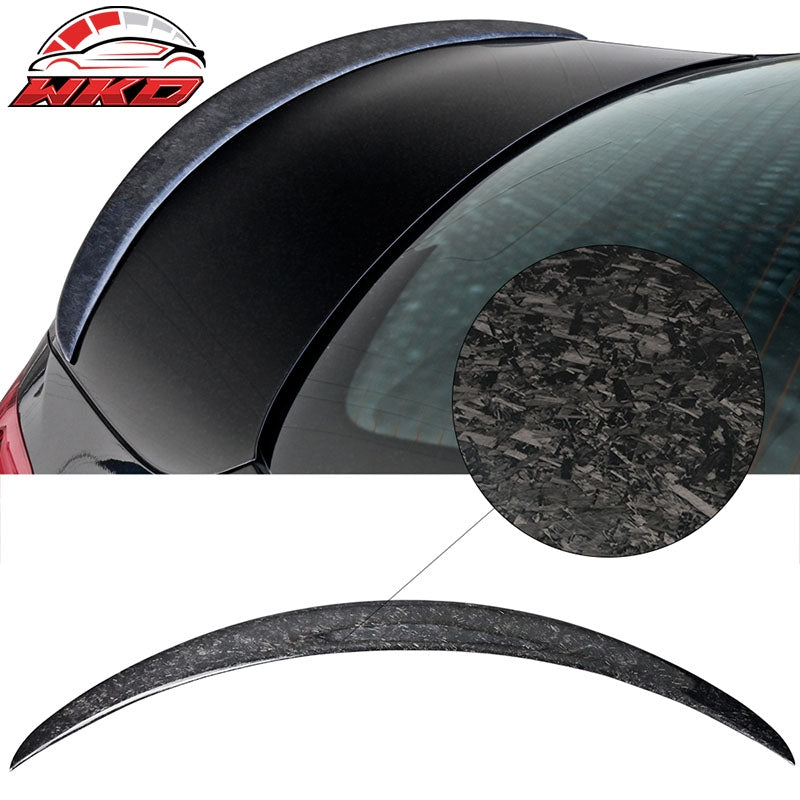 Fits 15-21 Benz W205 C Class AMG Style Trunk Spoiler Matte Forged Carbon Fiber
