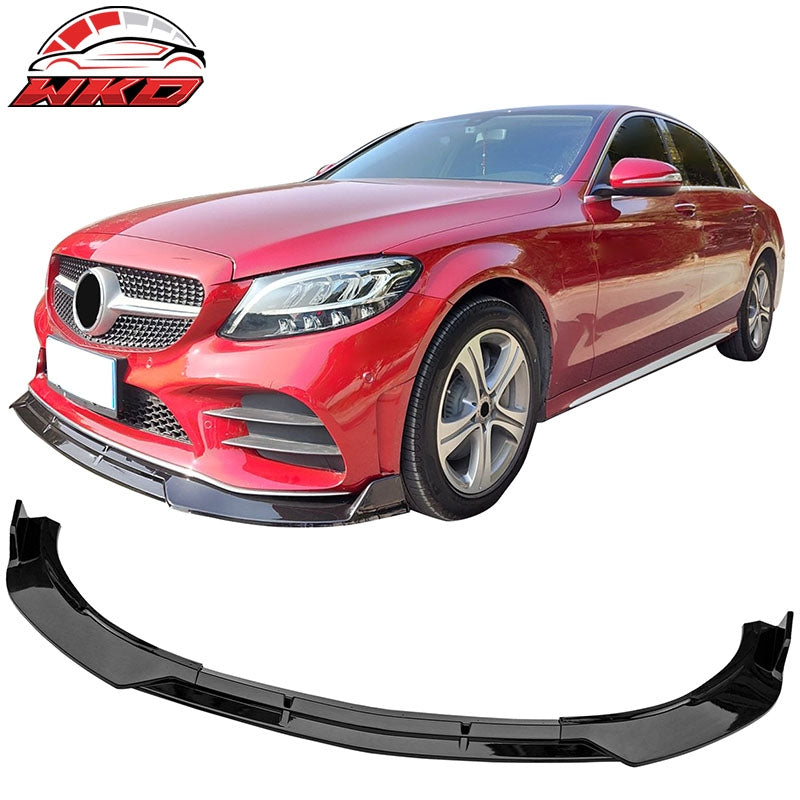 Wholesale For 19-22 Benz W205 C-Class C200 C300 C180 BR Style Front Bumper Lip Gloss Black