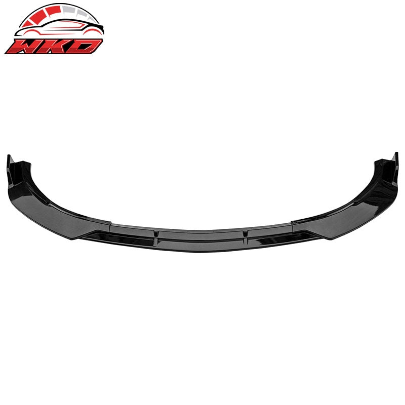 For 19-22 Benz W205 C-Class C200 C300 C180 BR Style Front Bumper Lip Gloss Black