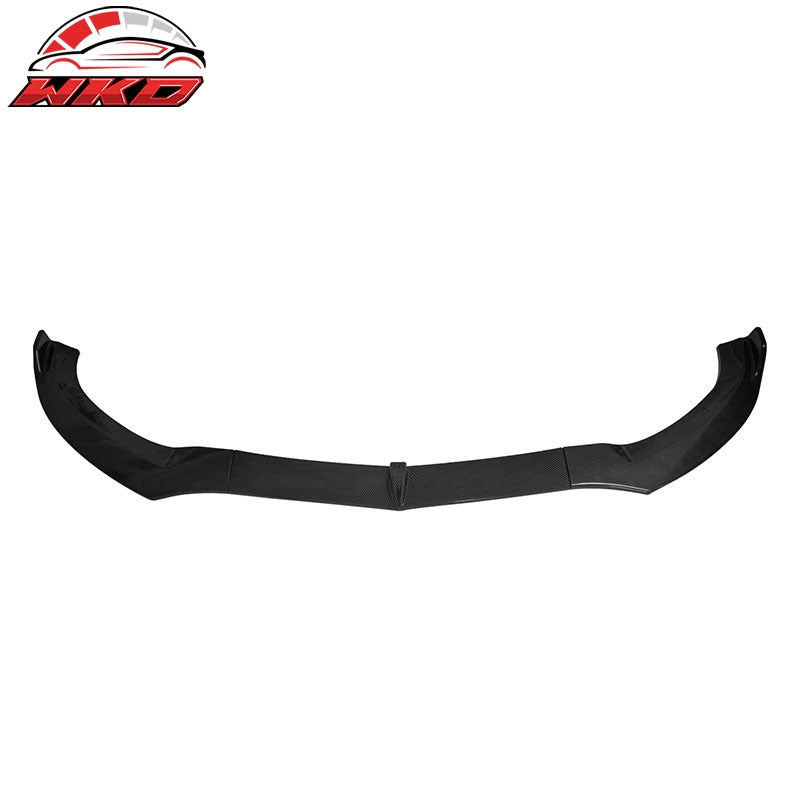 Fits 15-18 Benz W205 C-Class DP Front Bumper Lip Spoiler PP Carbon Fiber Print