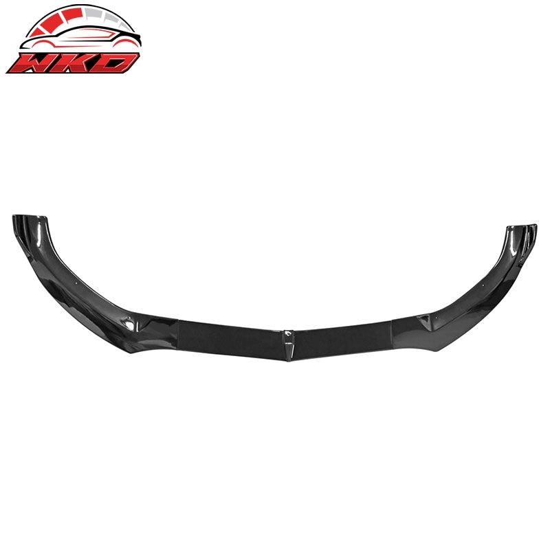 Fits 15-18 Benz W205 C-Class DP Style Front Bumper Lip Spoiler PP - Gloss Black