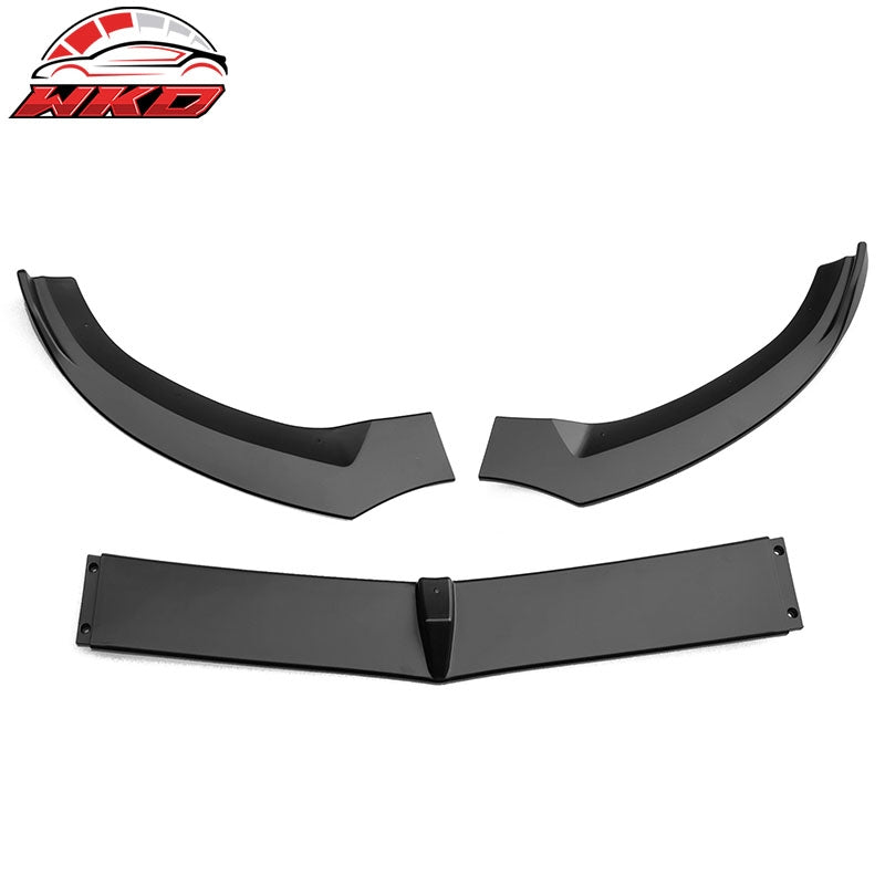 Fits 15-18 Benz W205 C-Class DP Style Front Bumper Lip Spoiler PP - Matte Black
