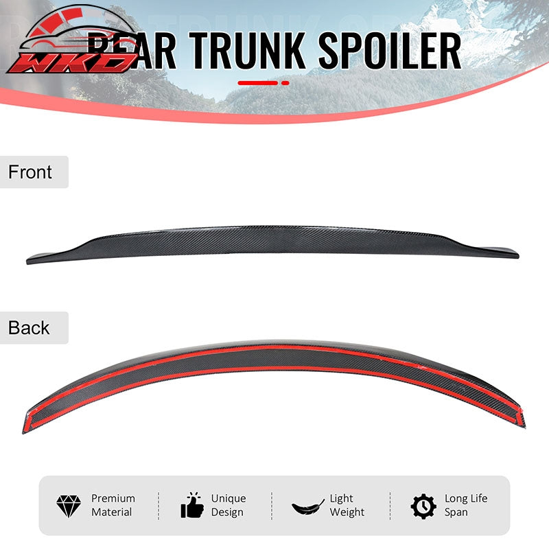Fit 15-21 Benz W205 C Class Sedan 4-Door PSM Style Trunk Spoiler Carbon Fiber CF