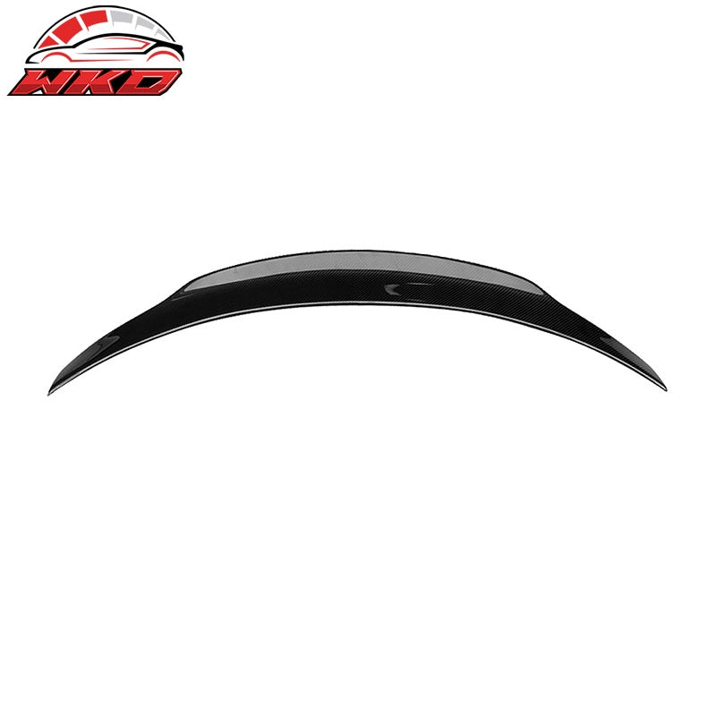 Fits 15-21 Benz W205 C Class Sedan PSM Style Trunk Spoiler Matte Carbon Fiber