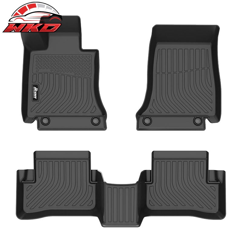 Fits 15-21 Benz W205 C-Class Sedan TPE All Weather 3D Floor Carpets + Trunk Mats