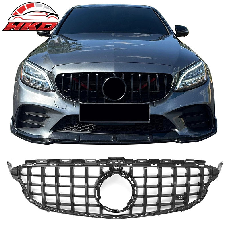 Wholesale 19-21 Benz W205 C300 C43 AMG GT Style Front Upper Grille Gloss Black ABS