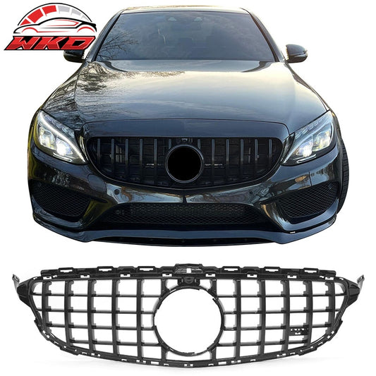 Wholesale 15-18 Benz W205 C350e C450 AMG GT Style Front Upper Grille Gloss Black ABS - Wikond Auto