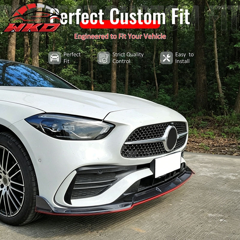 Wholesale 22-26 Benz W206 C-Class C300 BR Style Front Bumper Lip Carbon Fiber Print - Wikond Auto