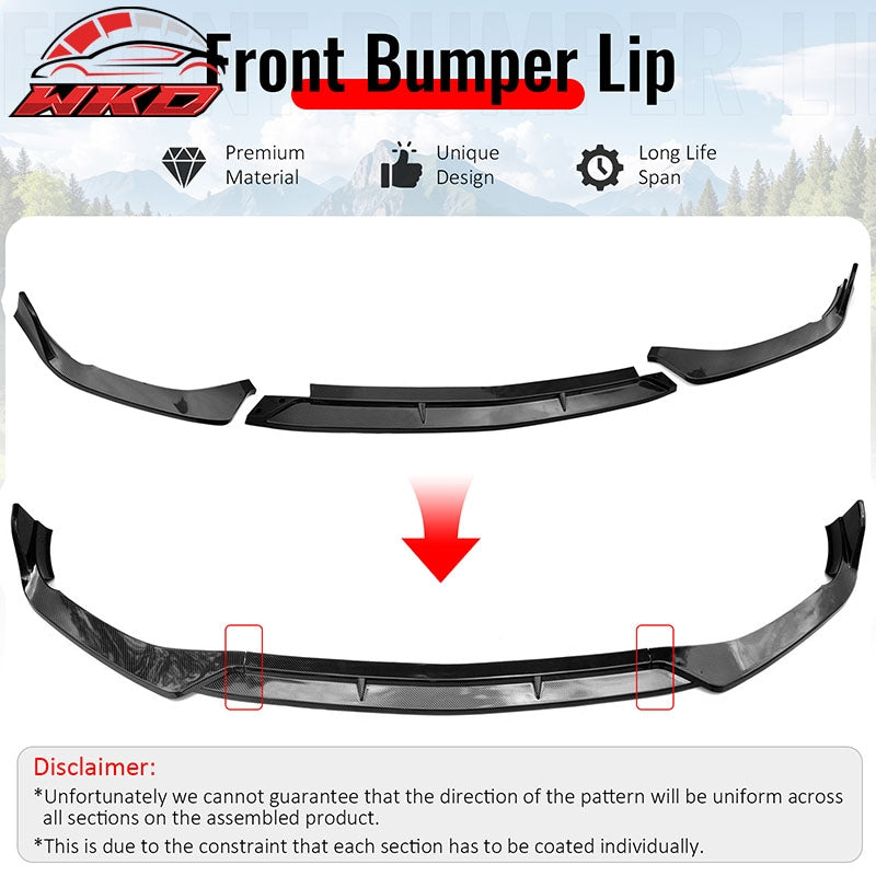 Wholesale 22-26 Benz W206 C-Class C300 BR Style Front Bumper Lip Carbon Fiber Print - Wikond Auto