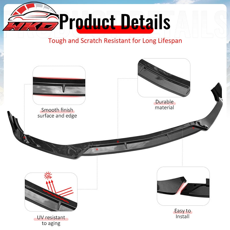 Wholesale 22-26 Benz W206 C-Class C300 BR Style Front Bumper Lip Carbon Fiber Print - Wikond Auto