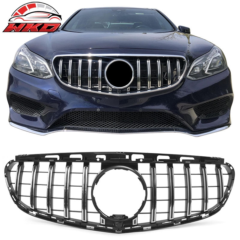 Wholesale 14-16 Benz W212 E350 E400 E550 GT Style Upper Grille Unpainted & Chrome ABS