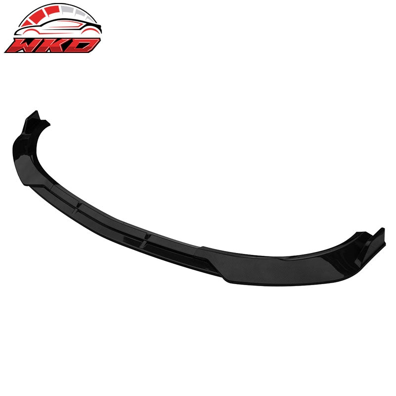 Fits 21-23 Benz W213 E-Class B Style Front Bumper Lip Spoiler Carbon Fiber Print