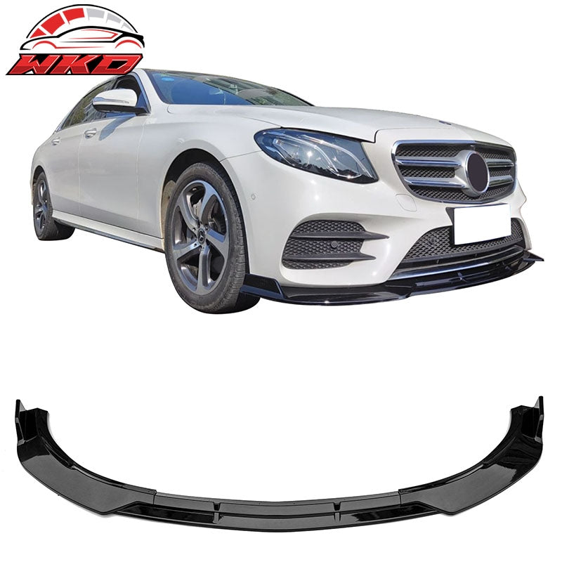 Wholesale 17-20 Benz W213 E-Class B Style Front Bumper Lip Spoiler PP Gloss Black