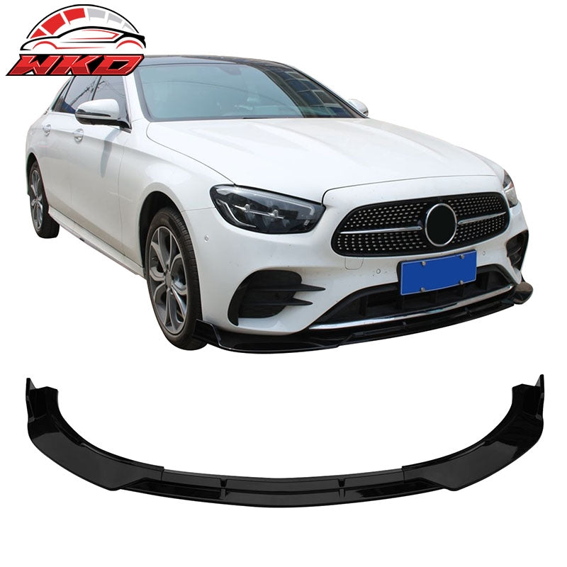 Wholesale 21-23 Benz W213 E-Class B Style Front Bumper Lip Spoiler PP Gloss Black