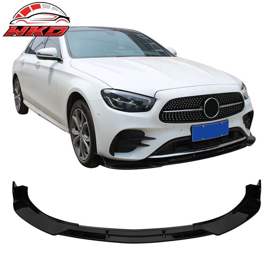 Wholesale 21-23 Benz W213 E-Class B Style Front Bumper Lip Spoiler PP Gloss Black