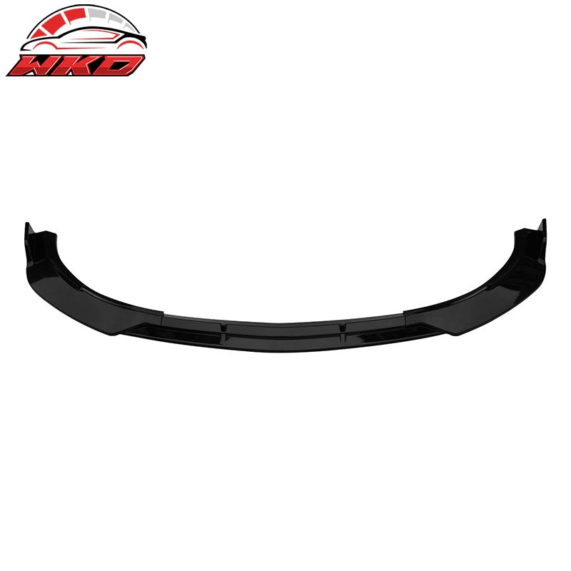 Fits 21-23 Benz W213 E-Class B Style Front Bumper Lip Spoiler PP Gloss Black