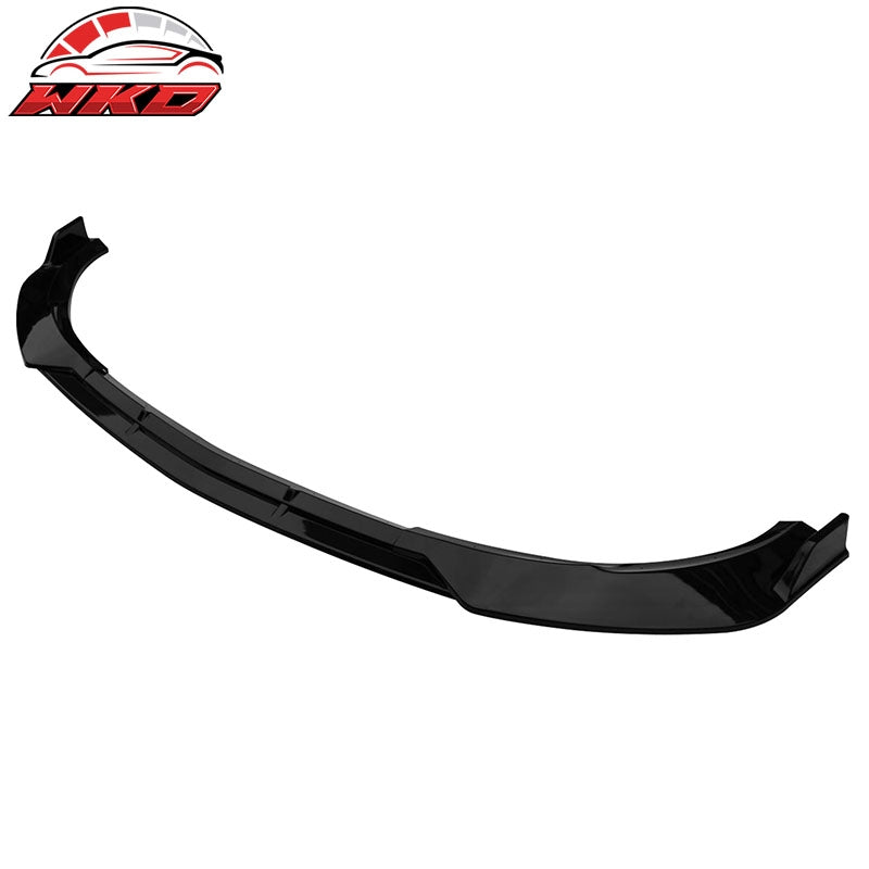 Fits 21-23 Benz W213 E-Class B Style Front Bumper Lip Spoiler PP Gloss Black