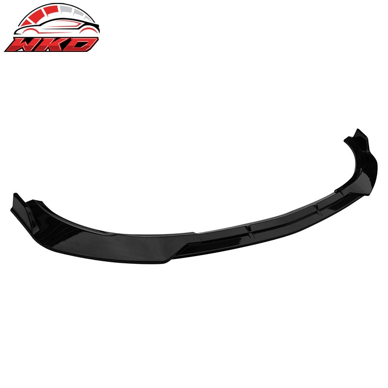 Fits 21-23 Benz W213 E-Class B Style Front Bumper Lip Spoiler PP Gloss Black