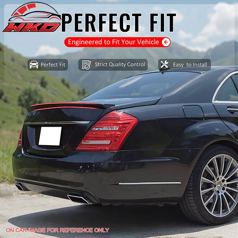 Wholesale 07-13 Benz W221 S-Class AMG Style Rear Trunk Spoiler Wing Lip Matte Black - Wikond Auto