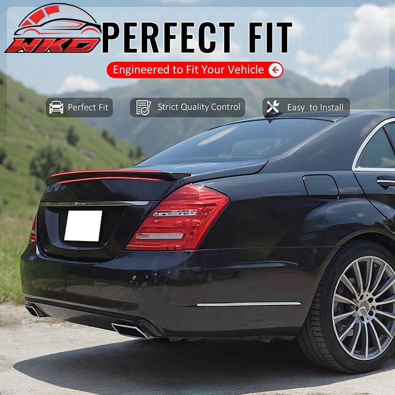 Wholesale 07-13 Benz W221 S-Class AMG Style Rear Trunk Spoiler Wing Lip Gloss Black - Wikond Auto