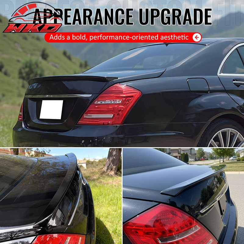 Wholesale 07-13 Benz W221 S-Class AMG Style Rear Trunk Spoiler Wing Lip Gloss Black - Wikond Auto