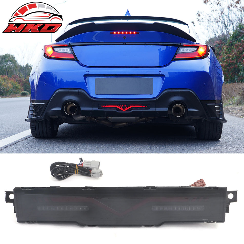 Fits 22-25 Subaru BRZ LED Rear Bumper Reverse Brake Light Assembly Smoked Len
