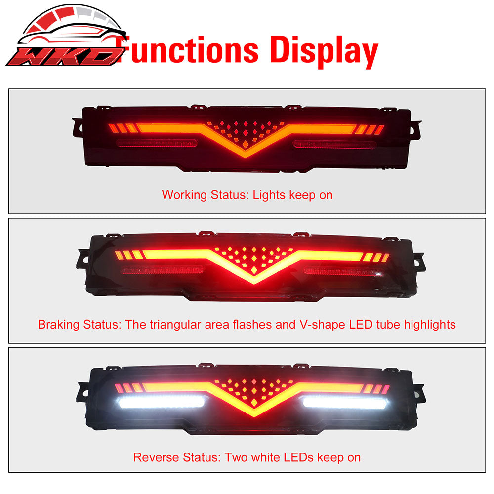 Fits 22-25 Subaru BRZ LED Rear Bumper Reverse Brake Light Assembly Smoked Len
