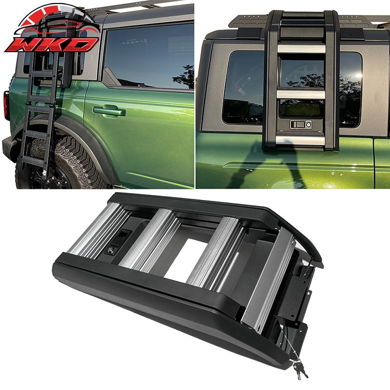 For 21-26 Bronco Passenger Side Roof Access Ladder Step Climbing Ladder Aluminum