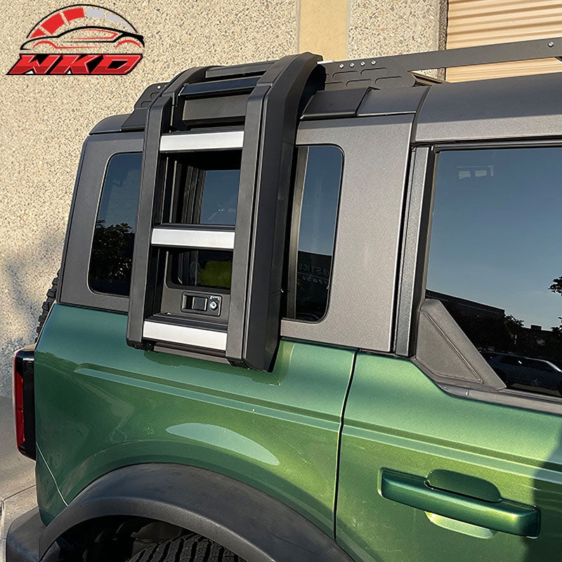 For 21-26 Bronco Passenger Side Roof Access Ladder Step Climbing Ladder Aluminum