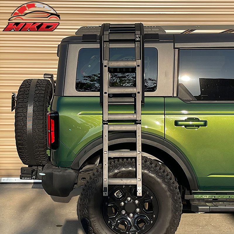 For 21-26 Bronco Passenger Side Roof Access Ladder Step Climbing Ladder Aluminum