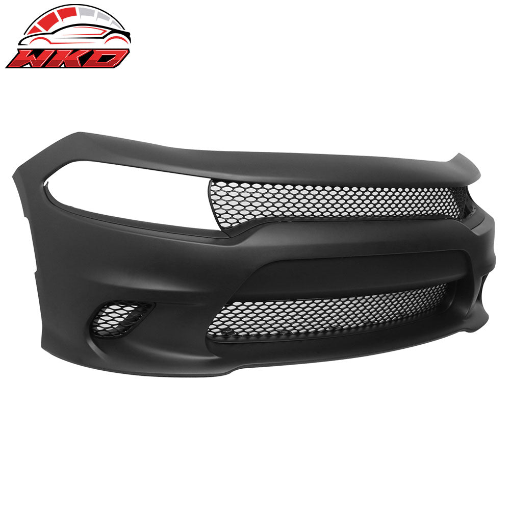 Fits 15-23 Charger Painted OE Color SRT8 PP Front Bumper + Fog Cover + Foglight