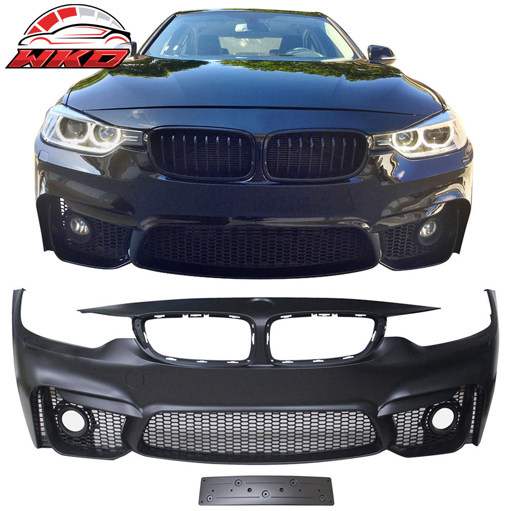Fits 14-20 BMW F32 F33 4 Series M4 Style Front Bumper Conversion With Fog Cover