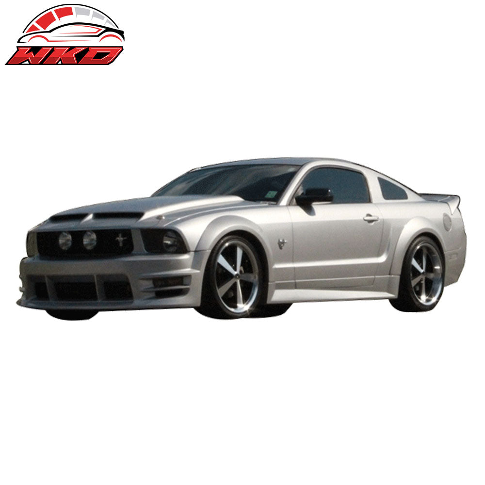 Fits 05-09 Ford Mustang Base V6 Racer Style Front Bumper Cover Conversion Kit PP