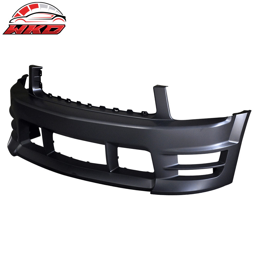 Fits 05-09 Ford Mustang Base V6 Racer Style Front Bumper Cover Conversion Kit PP