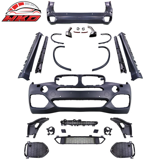 14-18 BMW F15 X5 Full Front + Rear Bumper Cover Conversion Replacement PP | Wholesale