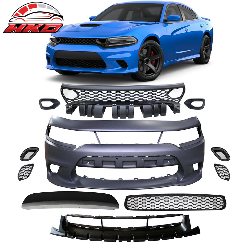 Fits 15-23 Dodge Charger Scat Pack SRT 392 Hellcat Front Bumper Cover Conversion