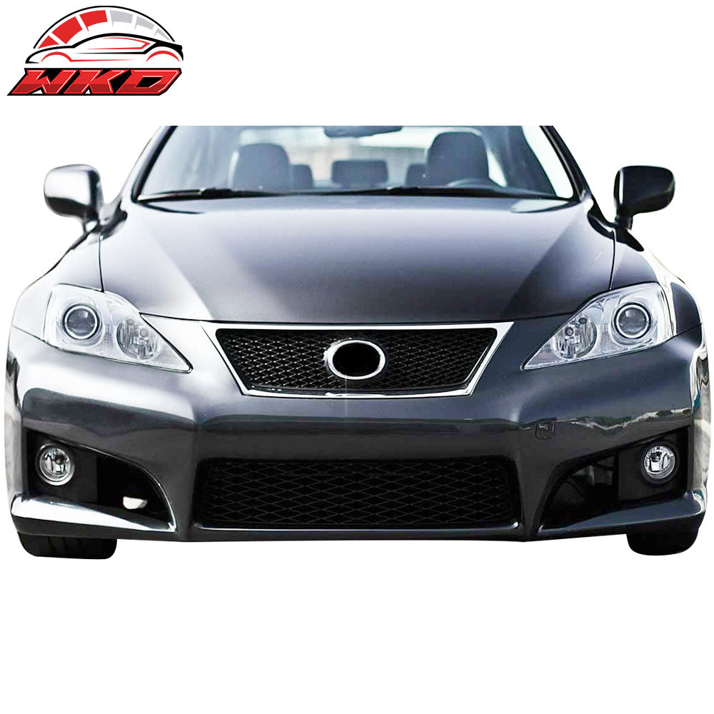 Fits 06-08 IS250 IS350 ISF Style Front Bumper Conversion No PDC w Foglight PP