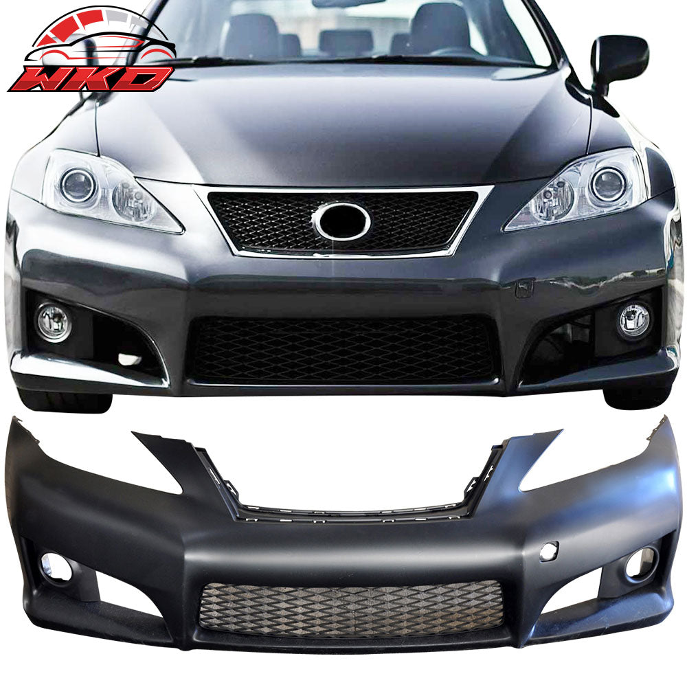 Fits 06-08 IS250 IS350 ISF Style Front Bumper Conversion No PDC w Foglight PP