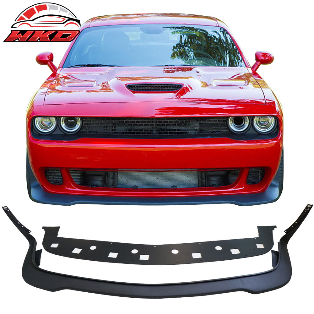 Fit 15-23 Dodge Challenger Hellcat Front Bumper Cover W/Lip + Demon Fender Flare