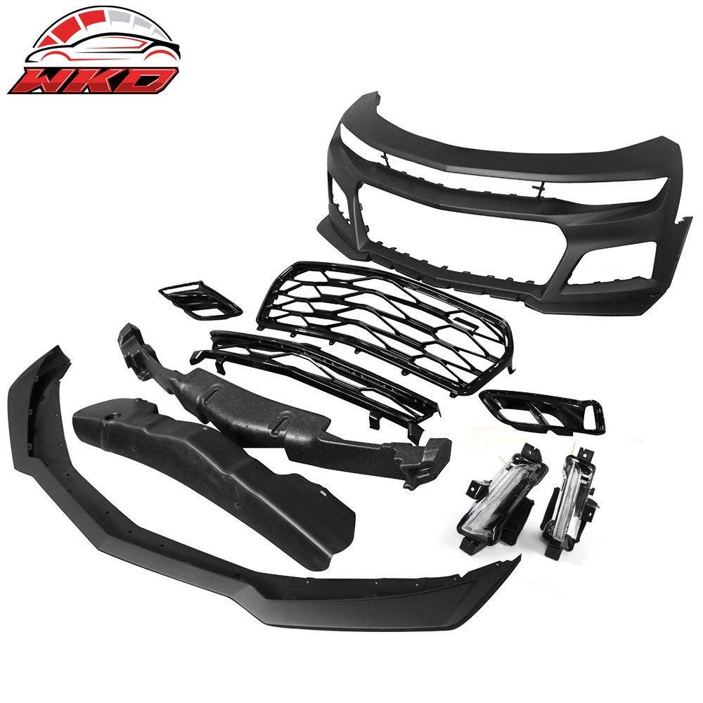 2016-18 Chevy Camaro ZL1 Style Front Bumper Cover Conversion w/ DRL Fog Light | Wholesale