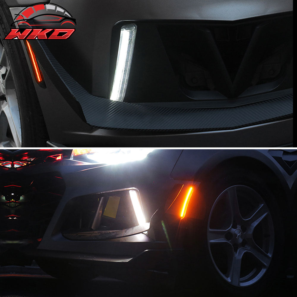 Fits 16-18 Chevy Camaro ZL1 Style Front Bumper Cover Conversion w/ DRL Fog Light