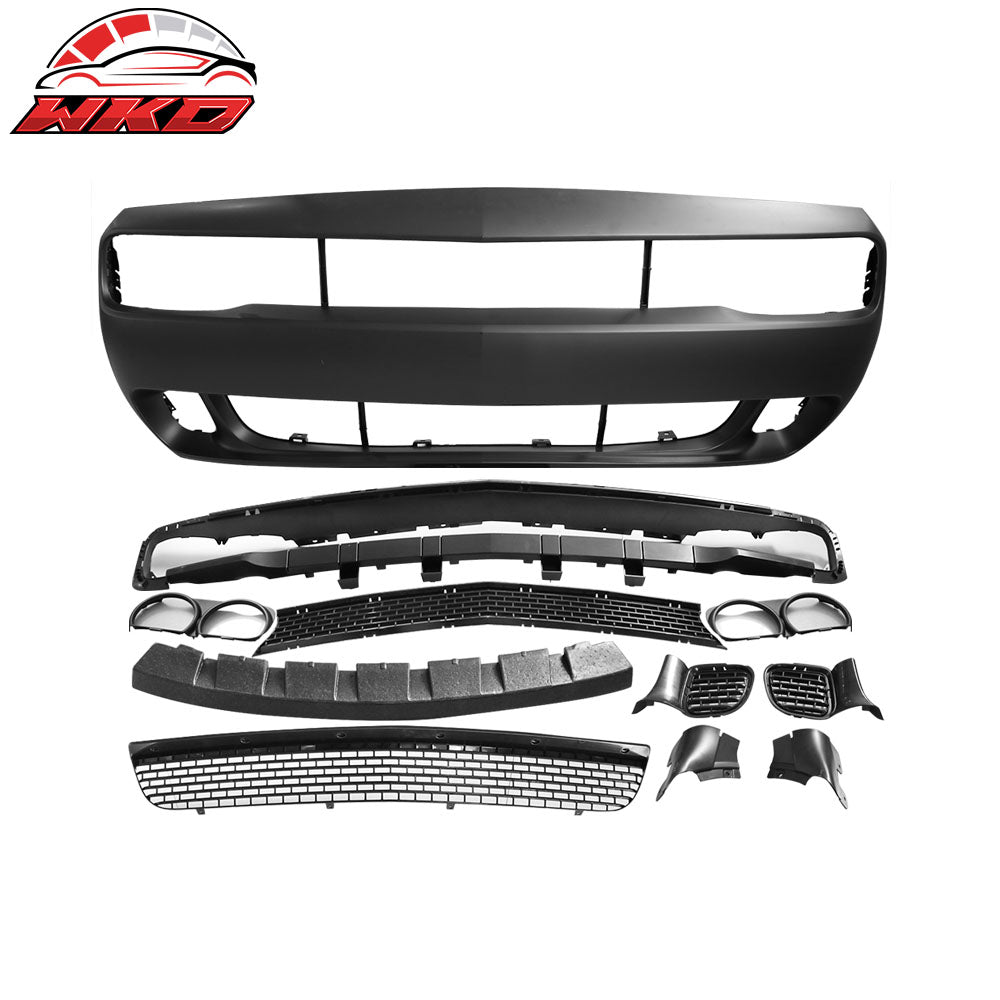 2008-14 Dodge Challenger Front Bumper Cover Grille Conversion PP Replacement | Wholesale