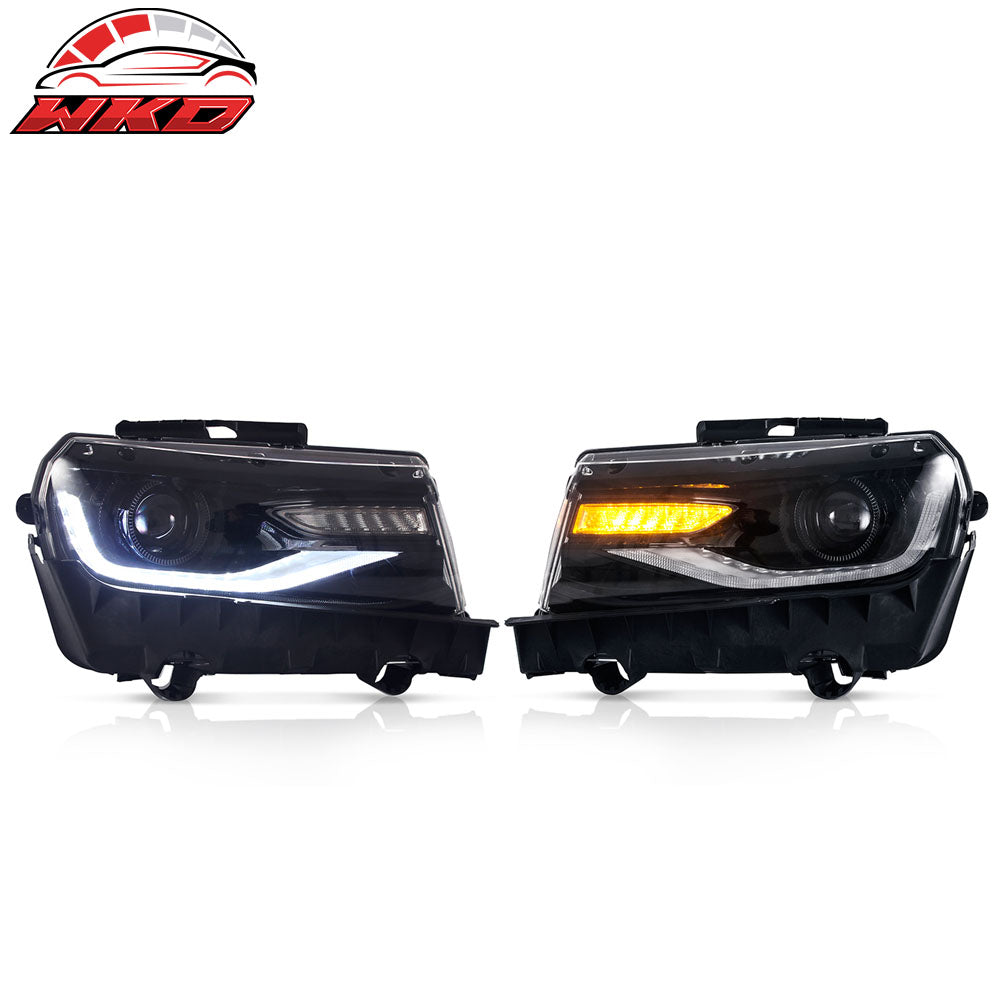 Fits 14-15 Chevy Camaro SS Style Front Bumper Cover w/ 6th Gen Style Headlights