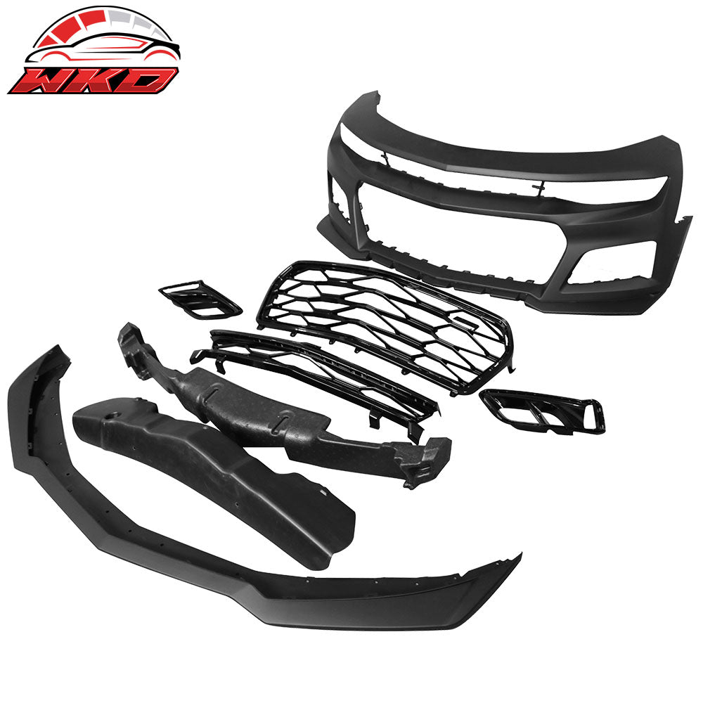 2016-18 Chevy Camaro ZL1 Style Unpainted Front Bumper Cover Conversion w/ Lip | Wholesale