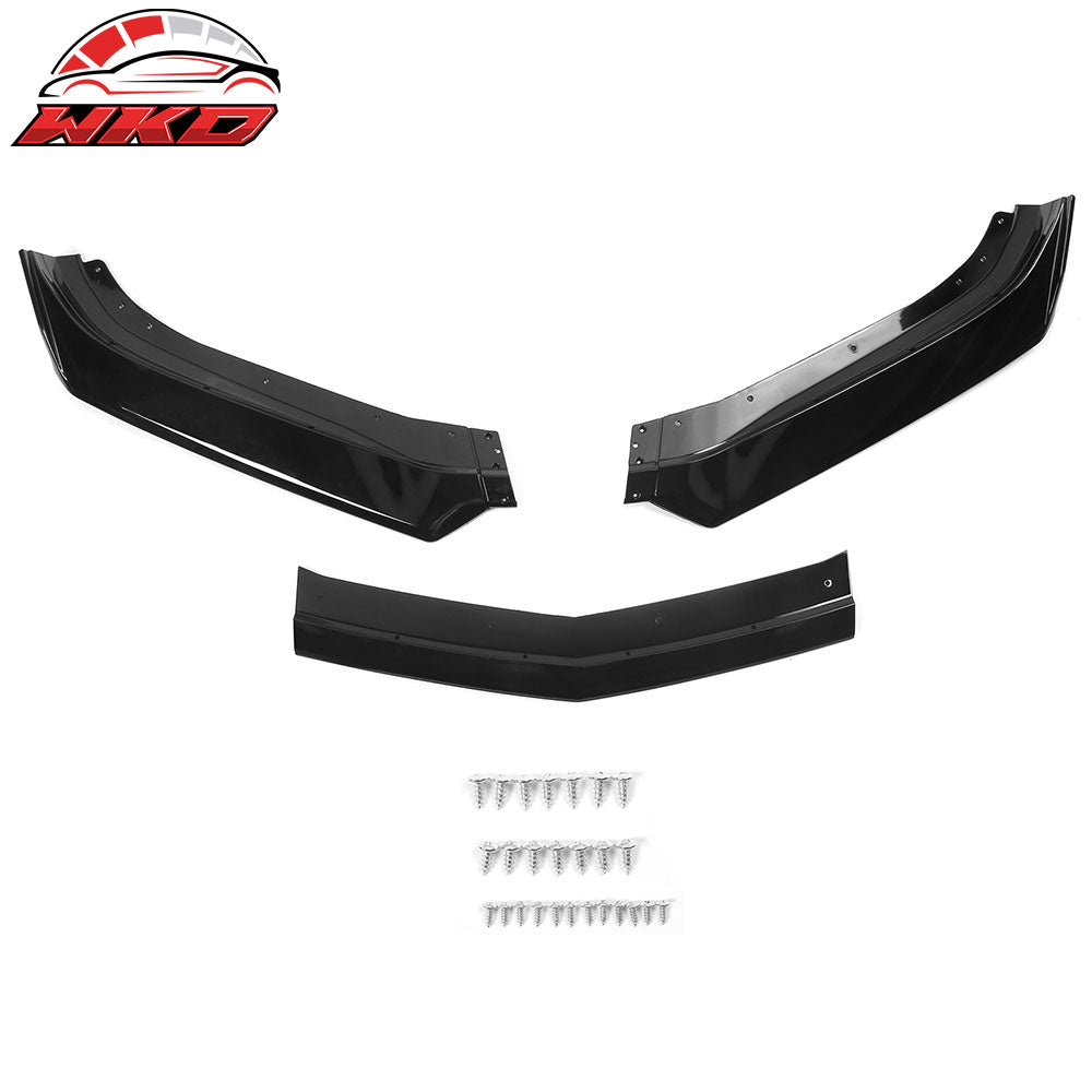 Fits 19-24 Chevy Camaro SS Style PP Front Bumper Cover W/Gloss Black Front Lip