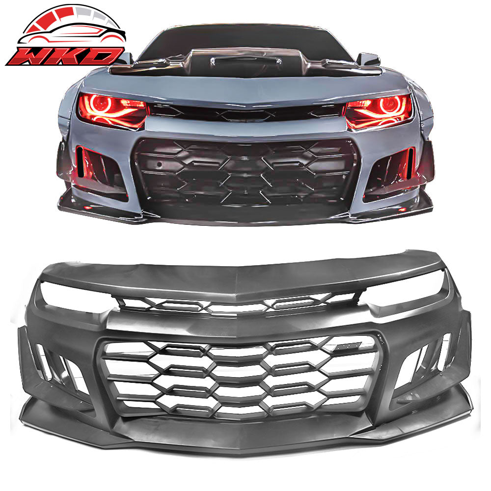 Fits 14-15 Chevy Camaro 1LE Style Front Bumper Conversion + Aluminum Hood Cover